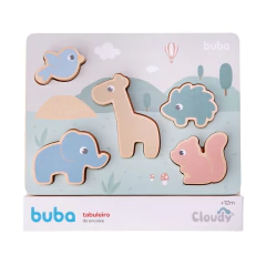 BUBA - TABULEIRO DE ENCAIXE CLOUDY EM MADEIRA +12 MESES - Mamu Kids Store