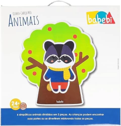 BABEBI - QUEBRA-CABEÇA EM MADEIRA MIX ANIMAIS - Mamu Kids Store
