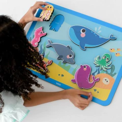 BABEBI - QUEBRA-CABEÇA DE ENCAIXE FUNDO DO MAR EM MADEIRA na internet