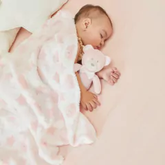 BUBA - MANTINHA PARA BEBÊ SONINHO 100X70CM 0M+ - ROSA - Mamu Kids Store
