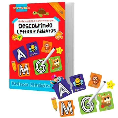 BATE BUMBO - QUEBRA CABEÇA ESCREVE E APAGUE LETRAS E PALAVRAS