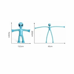 BONECO SENSORIAL ALIENÍGENA DIVERTIDO QUE ESTICA COM VENTOSA - ROXO - comprar online
