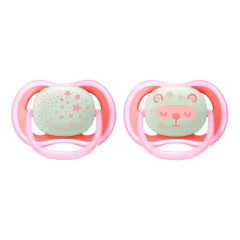 AVENT - CHUPETA ULTRA AIR DUPLA NIGHTTIME 6-18 MENINA - loja online