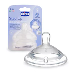 CHICCO - BICO DE MAMADEIRA STEP UP FLUXO RÁPIDO 6M+ 2 UN
