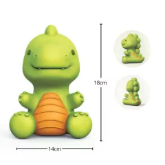 PAIS E FILHOS - BONECO DINO VERDE EM VINIL 18CM - comprar online