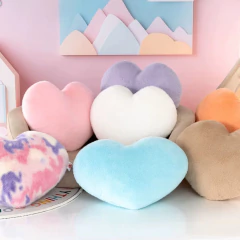 GLOVELEYA - ALMOFADA PELÚCIA CORAÇÃO - AZUL - Mamu Kids Store