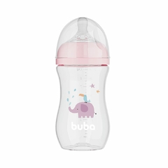 BUBA - MAMADEIRA ANTICÓLICA EASY FLOW ELEFANTE 270ML - ROSA - Mamu Kids Store