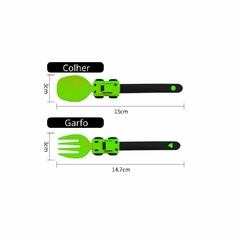 KIT 2 TALHERES TRATOR VERDE 2 UNIDADES COM ESTOJO - comprar online