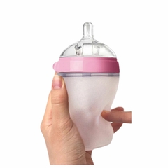 PEKIDS - MAMADEIRA ANTICÓLICA DE SILICONE FLEXÍVEL 150ML - ROSA - comprar online