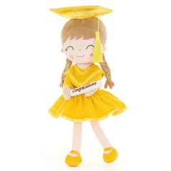 GLOVELEYA - BONECA 40CM SPRING FORMATURA AMARELO - LOIRA COM NOME - loja online