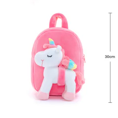 GLOVELEYA - MOCHILA COM PELÚCIA BICHOS UNICÓRNIO - BRANCO - comprar online