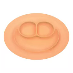 TURMINHA GUARÁ - PRATO DE SILICONE COM DIVISÓRIAS LARANJA na internet