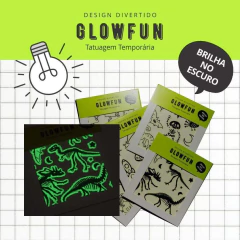 TATUFUN - GLOWFUN UNICÓRNIOS TATUAGEM TEMPORÁRIA BRILHA NO ESCURO - Mamu Kids Store