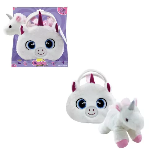 MULTIKIDS - BOLSA COM PELÚCIA HANDBANG CUTIE UNICÓRNIO DELUXE