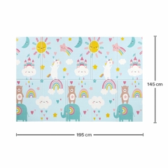 BUBA - TAPETE DOBRÁVEL DUPLA FACE ARCO ÍRIS 195CM - comprar online