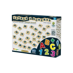 JUNGES - JOGO LETRAS E NÚMEROS JOGO DIDÁTICO - 80 PEÇAS - loja online