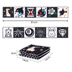 LIVRO DE TECIDO DUPLA FACE COM IMAGENS DE CONTRASTE - comprar online