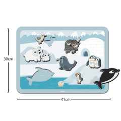 BABEBI - QUEBRA-CABEÇA DE ENCAIXE ANIMAIS DO GELO EM MADEIRA - comprar online