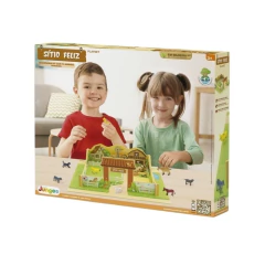 JUNGES - SÍTIO FELIZ COM ANIMAIS EM MADEIRA PLAYSET na internet