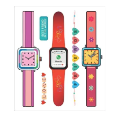 TATUFUN - RELÓGIOS EU TE AMO TATUAGEM TEMPORÁRIA INFANTIL