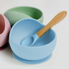 BUBA - BOWL EM SILICONE COM VENTOSA 350ML - AZUL - loja online