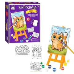 NIG - BRINQUEDO DE MADEIRA - KIT PINTURINHA - GATOS