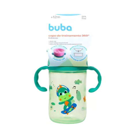 BUBA - COPO DE TREINAMENTO 360° BUBAZOO DINO 300ML