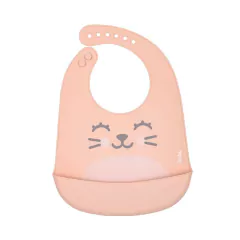 BUBA - BABADOR EM SILICONE COM PEGA-MIGALHAS GUMY - PÊSSEGO - Mamu Kids Store