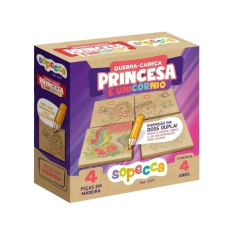 SOPECCA - QUEBRA CABEÇA 2X1 PINTE E MONTE PRINCESA E UNICÓRNIO na internet