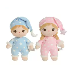 METOO DOLL - PELÚCIA 30CM ANGEL MENINO PIJAMA - AZUL - Mamu Kids Store