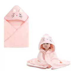 TOALHA COM CAPUZ 80CM ANIMAIS - GATA ROSA - loja online