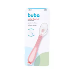 BUBA - COLHER FLEXÍVEL EM SILICONE COM VENTOSA - ROSA - loja online