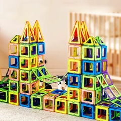 BRINQUEDO BLOCOS MÁGNETICOS COLORIDOS 100 PEÇAS na internet