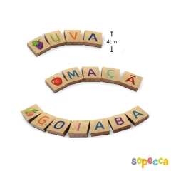 SOPECCA - FORMAR PALAVRAS FRUTAS JOGO EDUCATIVO EM MDF - comprar online