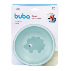 BUBA - BOWL DE SILICONE COM VENTOSA CLOUDY - VERDE