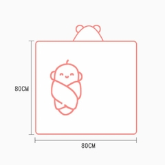 TOALHA COM CAPUZ 80CM ANIMAIS - ALCE MARROM - comprar online