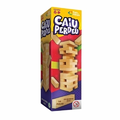 PAIS E FILHOS - JOGO EM MADEIRA CAIU PERDEU 54 PEÇAS - Mamu Kids Store