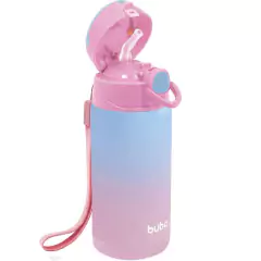 BUBA - COPO TÉRMICO INOX PAREDE DUPLA C/ CANUDO TIE DYE 400ML ROSA