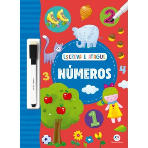LIVRO ESCREVA E APAGUE NÚMEROS - CIRANDA CULTURAL