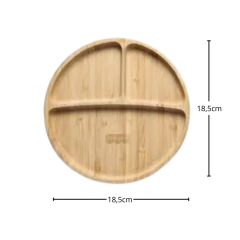 FISHER PRICE - PRATO REDONDO DE BAMBU COM DIVISÓRIA E VENTOSA - ROSA - comprar online