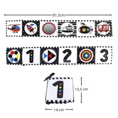 LIVRO DE TECIDO DUPLA FACE COM IMAGENS DE CONTRASTE - VEÍCULOS - comprar online