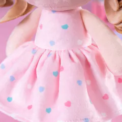 GLOVELEYA - BONECA 30CM SPRING CACHOS ROSA - CORAÇÕES - Mamu Kids Store
