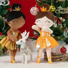 GLOVELEYA - BONECA 35CM BALLET CASTANHO - LARANJA na internet
