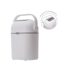 BUBA - LIXEIRA ANTIODOR COM TAMPA COM CÚPULA GIRATÓRIA - BRANCA na internet