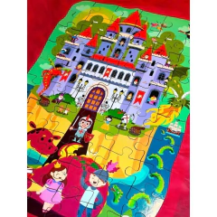 BATE BUMBO - SUPER QUEBRA-CABEÇA GIGANTE DE MADEIRA CASTELO MÁGICO - Mamu Kids Store