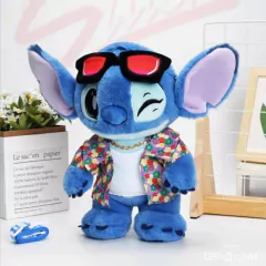 DISNEY - PELÚCIA COM BOLSO E ALÇA LILO E STITCH 30CM - CAMISA HAVAIANA na internet