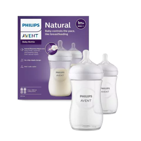AVENT - KIT 2 MAMADEIRAS PETALA 3.0 260ML TRANSPARENTE