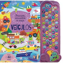 LIVRO PROCURE ENCONTRE E OUÇA VEÍCULOS - CIRANDA CULTURAL