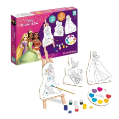 NIG - BRINQUEDO DE MADEIRA - KIT PINTURA - PRINCESAS
