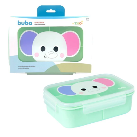 BUBA - BENTO LUNCHBOX COM DIVISÓRIAS BUBA ZOO ELEFANTE